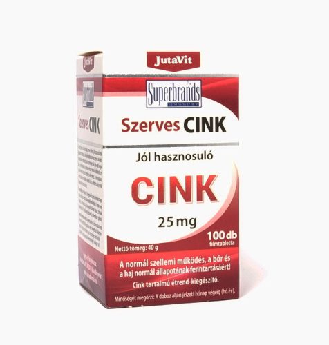 JutaVit Szerves Cink 100x25mg filmtabletta