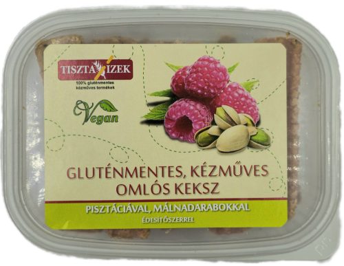 Omlós keksz pisztáciával málnadarabokkal 180g Tiszta Ízek gluténmentes, kézműves