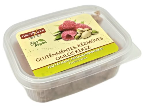 Omlós keksz pisztáciával málnadarabokkal 150g Tiszta Ízek gluténmentes, kézműves