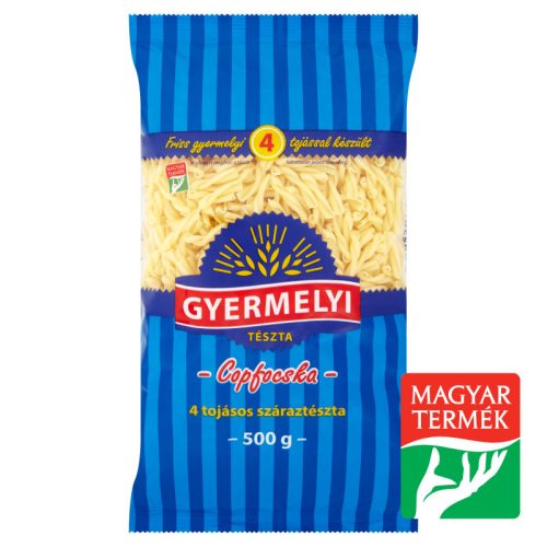 Gyermelyi 4 tojásos száraztészta 500 g Copfocska