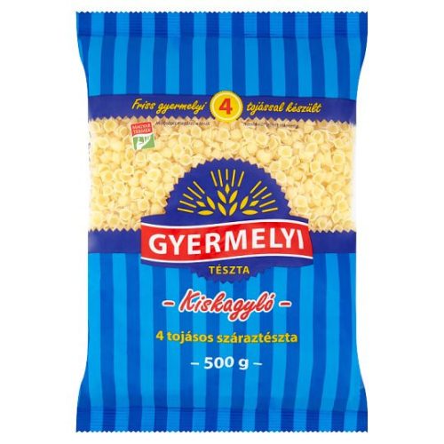 Gyermelyi 4 tojásos száraztészta 500 g Kiskagyló