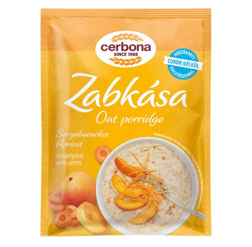 Cerbona zabkása sárgabarack-répa hozzáadott cukor nélkül 50g