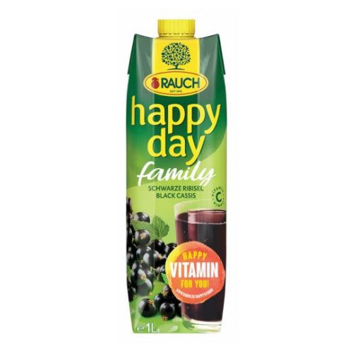 Rauch Happy Day 25% feketeribizli nektár sűrítményből, C-vitaminnal 1 l