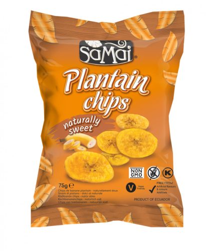 SAMAI Plantain chips natúr édes 75g főzőbanán