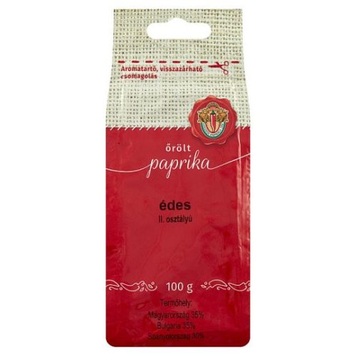 Szegedi édesnemes őrölt paprika II. osztályú 100 g