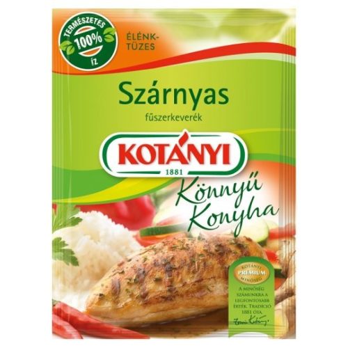 Kotányi Könnyű Konyha élénk-tüzes szárnyas fűszerkeverék chilivel, paprikával és gyömbérrel 25 g