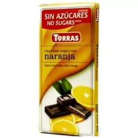 Torras Narancsos étcsokoládé maltitollal 75g