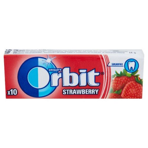 Orbit Strawberry eperízű cukormentes rágógumi édesítőszerrel 14 g