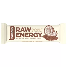 Bombus Kókusz-kakaó nyers szelet 50g