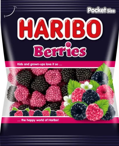 Haribo Berries szeder-málna ízű gumicukor 100 g