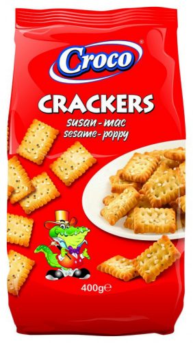 Croco szezám-só-mák ízű kréker 400g