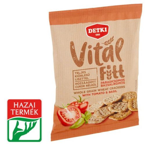 Detki Vital Fitt paradicsomos-bazsalikomos teljes kiőrlésű kréker, cukor hozzáadása nélkül 100 g