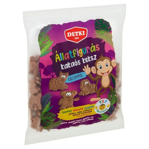 Detki állatfigurás kakaós keksz kalciummal 160 g