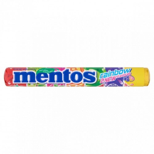 Mentos Rainbow gyümölcsízű cukordrazsé 38 g