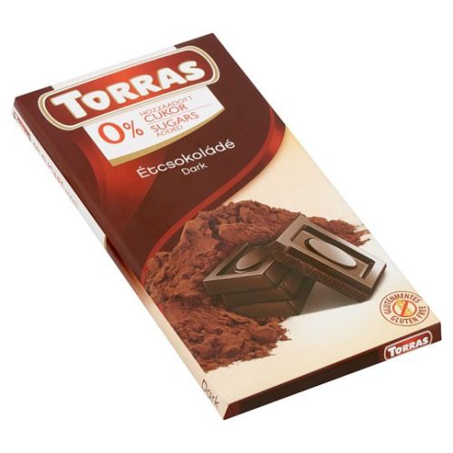 Torras étcsokoládé hozzáadott cukor nélkül, édesítőszerrel 75 g