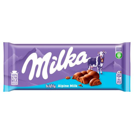 Milka Táblás  90 gr. Bubbly Milk