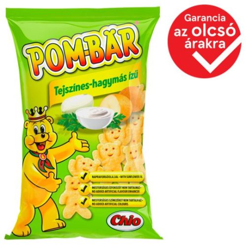 Pom-Bär tejszínes-hagymás ízű burgonyasnack 50 g