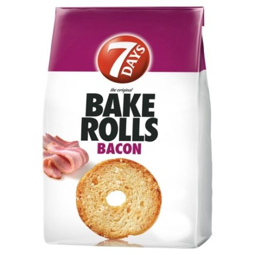 7DAYS Bake Rolls bacon ízű kétszersült 80 g