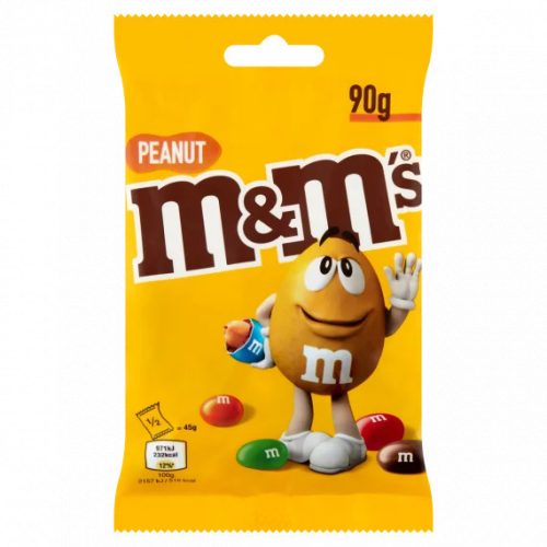 M&M's földimogyorós drazsé tejcsokoládéban, cukorbevonattal 90 g