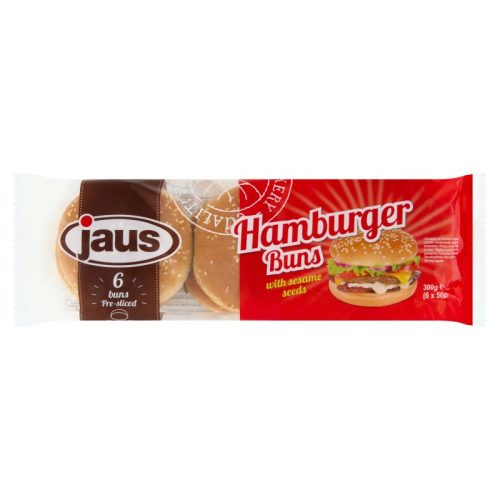 Jaus szezámmagos hamburger zsemle 6 x 50g = 300 g