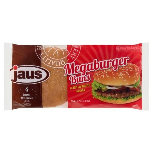 Szezámmagos hamburger zsemle 4 x 75 g = 300 g