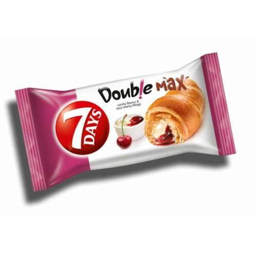 7 Days Double Max croissant vanília ízű és meggyes töltelékkel 80 g