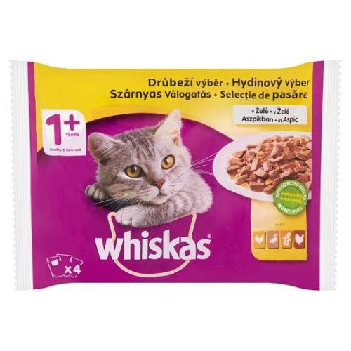 Whiskas szárnyas válogatás mártásban 4 x 100 g