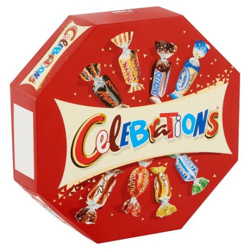 Celebrations vegyes töltött, kekszes és ostyás tejcsokoládé 186 g