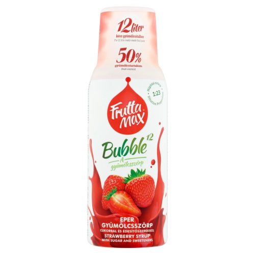 FruttaMax Bubble12 Eper ízű szörp 500 ml