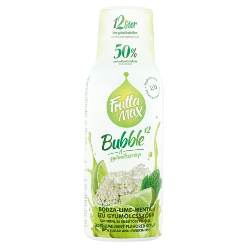 FruttaMax Bubble12 Bodza-lime-menta ízű szörp 500ml