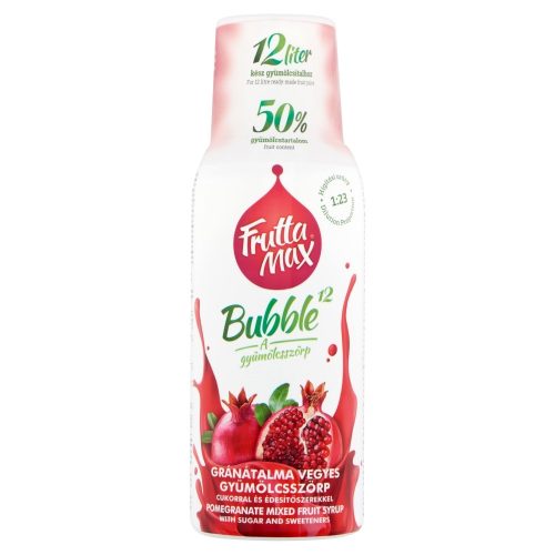 FruttaMax Bubble12 Gránátalma ízű szörp 500 ml