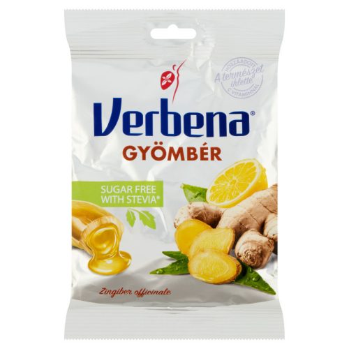 Verbena sugar free gyömbér töltött cukorka 60 g