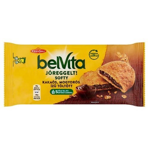 Győri belVita Jó Reggelt! Softy töltött gabonás keksz 50 g csokis-mogyorós