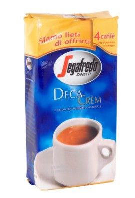 Segafredo Zanetti Deka koffeinmentes őrölt pörkölt kávé 250 g