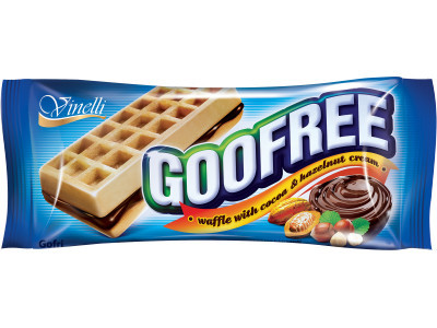 GooFree kakaós-mogyorós krémmel töltött gofri 50 g