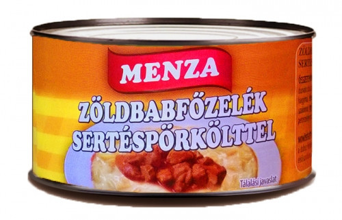 Menza zöldbabfőzelék sertéspörkölttel 400 g