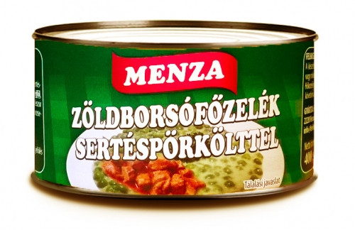 Menza zöldborsófőzelék sertéspörkölttel 400 g