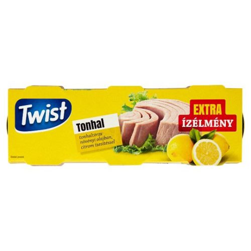 Twist tonhaltörzs növényi olajban citrom ízesítéssel 3 x 80 g (240 g)