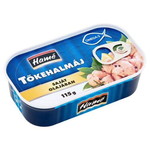 Hamé tőkehalmáj saját olajában 115 g