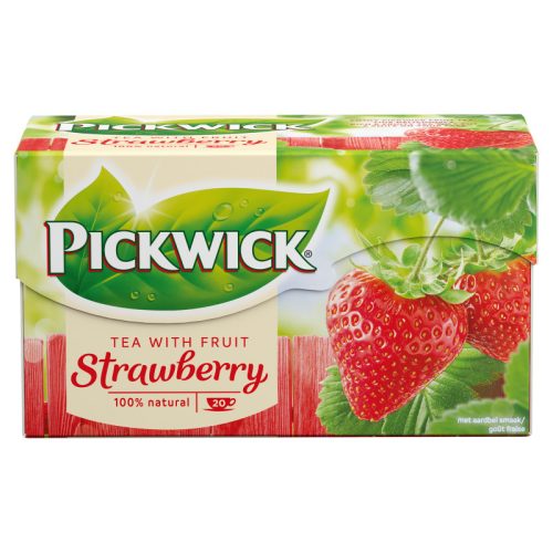 Pickwick Eper ízű fekete tea eperdarabokkal 20 x 1.5 g