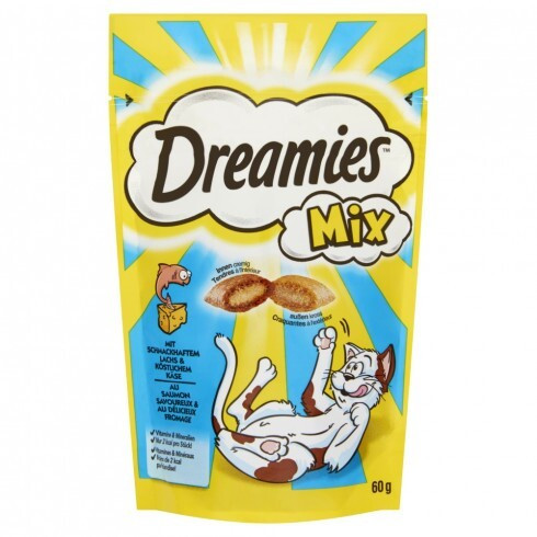 Dreamies Jutalomfalat macskáknak lazac-sajt, 60 g