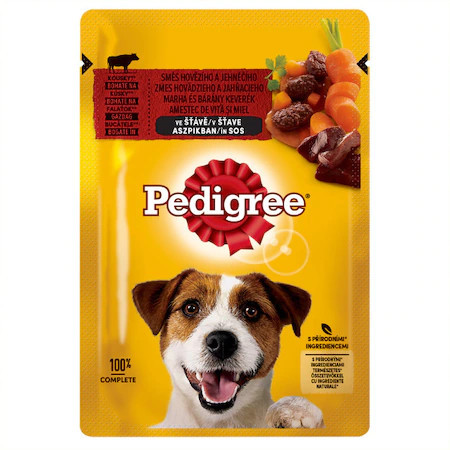 Pedigree Alutasakos teljes értékű kutyaeledel marhával és báránnyal 100 g