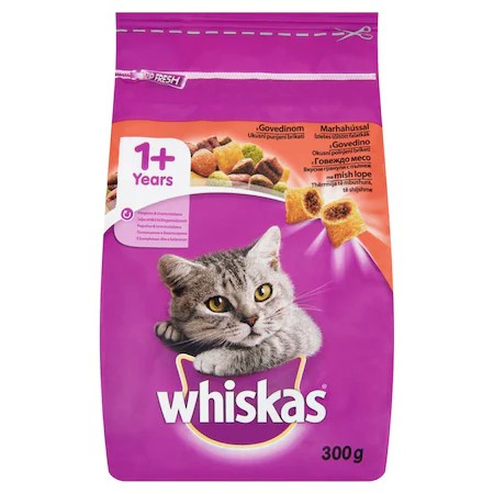 Whiskas száraz macskaeledel marhahússal 300g