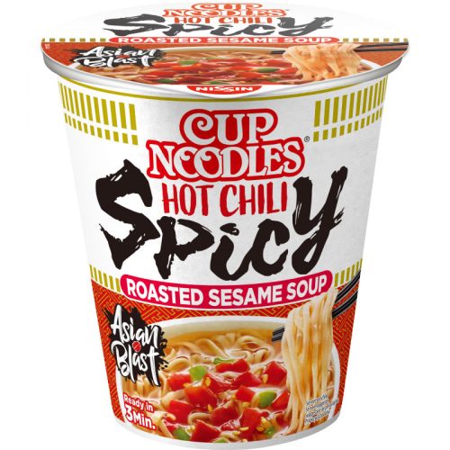 Nissin Cup Noodles csípős chili ízű poharas instant leves 66 g