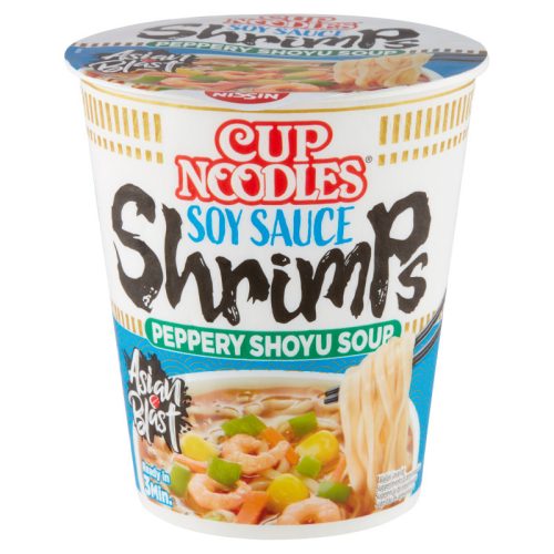 Nissin Cup Noodles garnélarákos ízű poharas instant leves 64 g