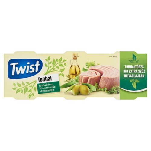 Twist tonhaltörzs BIO extra szűz olívaolajban 3 x 80 g