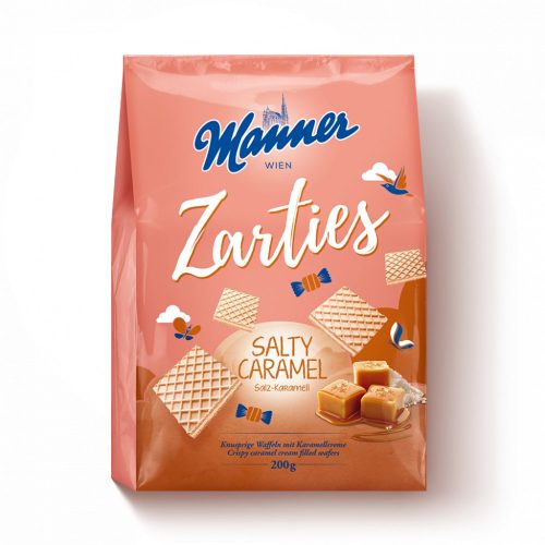 Manner Zarties sós-karamellás krémmel töltött ropogós ostyaszeletek 200 g