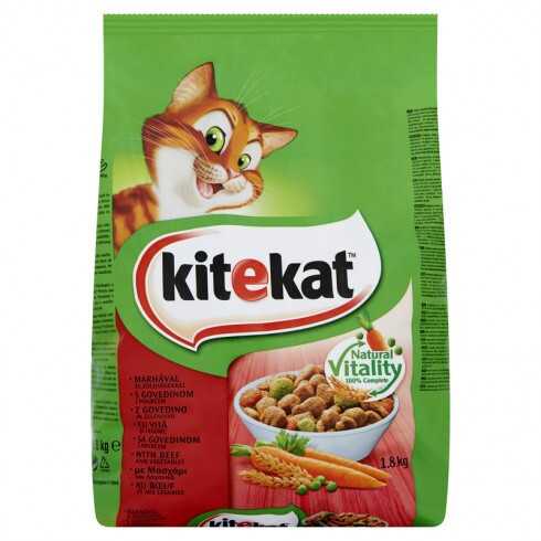 Kitekat száraz macskaeledel, marha-zöldség, 1.8 kg