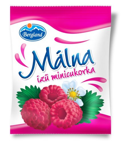 Bergland mini málnás ízű töltetlen keménycukorka 70g