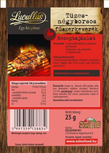 Lucullus BBQ Tűzes 4 bors 25 gr.
